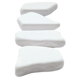 Bulk Capcouriers Santorini Stones ( 22 Stones ) - Flat White Painting Rocks - 2.5 to 3.5 inches in length - Stones are dusty