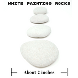 Bulk Capcouriers White Painting Rocks ( 100 Stones ) - About 2 inches in Length