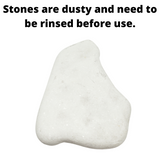 Bulk Capcouriers Santorini Stones ( 22 Stones ) - Flat White Painting Rocks - 2.5 to 3.5 inches in length - Stones are dusty